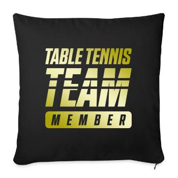 Table Tennis Team - Sofakissenbezug 45 x 45 cm - Schwarz - Vorne