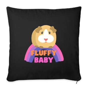Fluffy Baby - Housse de coussin décorative 45 x 45 cm - noir - Devant