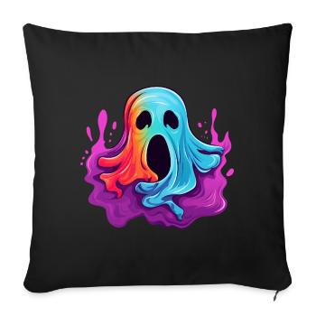 Colorful Halloween Ghost - Sofa pillowcase 17,3'' x 17,3'' (45 x 45 cm) - black - Front