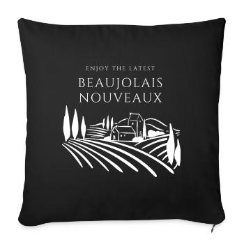 Beaujolais Day November 16th 2023 - Sofa pillowcase 17,3'' x 17,3'' (45 x 45 cm) - black - Front