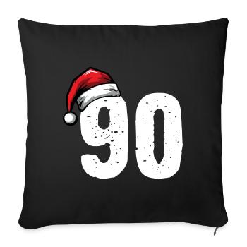 90 Number Christmas - Sofa pillowcase 17,3'' x 17,3'' (45 x 45 cm) - black - Front
