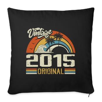 Vintage 2015 Vintage Retro Birthday Gift - Sofa pillowcase 17,3'' x 17,3'' (45 x 45 cm) - black - Front