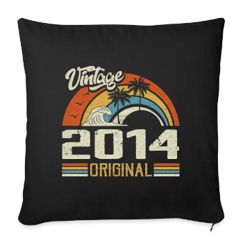 Vintage 2014 Vintage Retro Birthday Gift - Sofa pillowcase 17,3'' x 17,3'' (45 x 45 cm) - black - Front