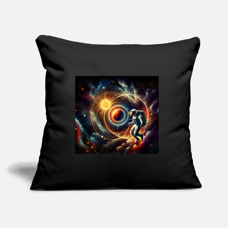 Astronaute dans l’espace Housse de coussin décorative 45 x 45 cm