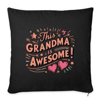 Grand-mère est la meilleure arrière-grand-mère - Housse de coussin décorative 45 x 45 cm - noir - Devant