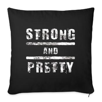 Strongman - Sofa pillowcase 17,3'' x 17,3'' (45 x 45 cm) - black - Front