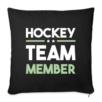 Équipe de hockey - Housse de coussin décorative 45 x 45 cm - noir - Devant