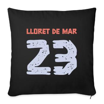 Lloret De Mar 23 Trikot 2023 - Sofakissenbezug 45 x 45 cm - Schwarz - Vorne