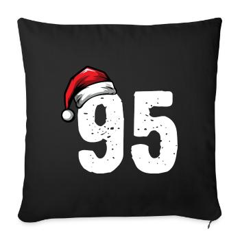 95 Number Christmas - Sofa pillowcase 17,3'' x 17,3'' (45 x 45 cm) - black - Front