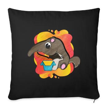 Dear Anteater Gift - Sofa pillowcase 17,3'' x 17,3'' (45 x 45 cm) - black - Front