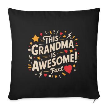 Grand-mère est la meilleure arrière-grand-mère - Housse de coussin décorative 45 x 45 cm - noir - Devant