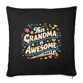 Grand-mère est la meilleure arrière-grand-mère - Housse de coussin décorative 45 x 45 cm - noir - Devant