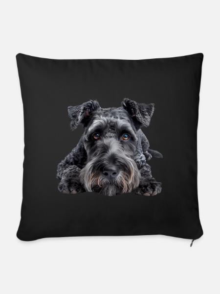 Kerry Blue Terrier - Sofakissenbezug 45 x 45 cm - Schwarz