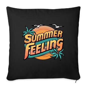 Sensation estivale - Housse de coussin décorative 45 x 45 cm - noir - Devant