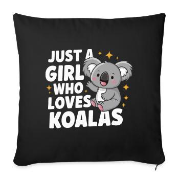 Koala Koala Koala Bear Animal - Sofa pillowcase 17,3'' x 17,3'' (45 x 45 cm) - black - Front