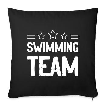 Équipe de natation - Housse de coussin décorative 45 x 45 cm - noir - Devant