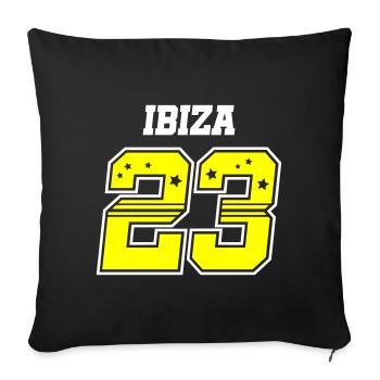 Ibiza 23 - Sofa pillowcase 17,3'' x 17,3'' (45 x 45 cm) - black - Front
