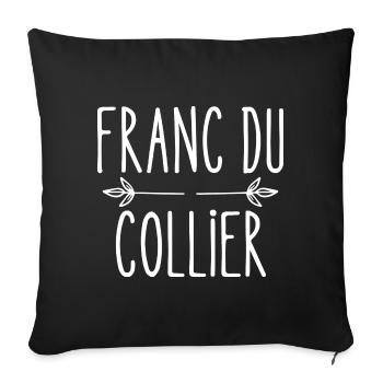 franc du collier - Housse de coussin décorative 45 x 45 cm - noir - Devant