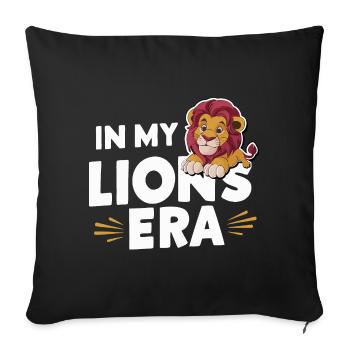 Lion Lion Animal Africa - Sofa pillowcase 17,3'' x 17,3'' (45 x 45 cm) - black - Front