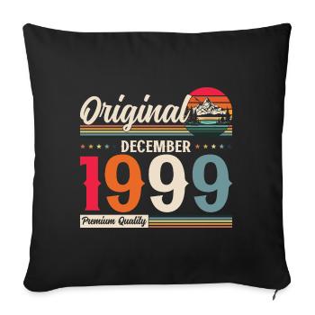 25th Birthday Original December 1999 Volume 99 - Sofa pillowcase 17,3'' x 17,3'' (45 x 45 cm) - black - Front