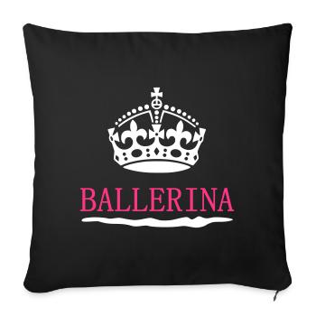 Ballerina Koks Koka Ketamin witzige Drogen Sprüche - Sofakissenbezug 45 x 45 cm - Schwarz - Vorne