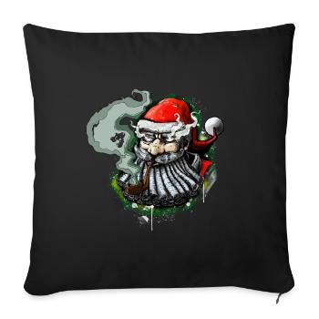 Santa SMOKED - Sofa pillowcase 17,3'' x 17,3'' (45 x 45 cm) - black - Front