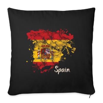 Spanien Urlaub Spanier - Sofakissenbezug 45 x 45 cm - Schwarz - Vorne