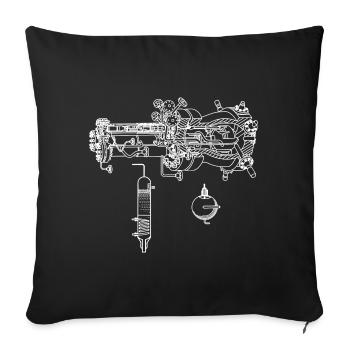 Réacteur nucléaire Phyik - Housse de coussin décorative 45 x 45 cm - noir - Devant