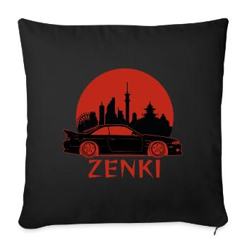 Zenki Gift JDM Motorsport Japan Car Gift - Sofa pillowcase 17,3'' x 17,3'' (45 x 45 cm) - black - Front
