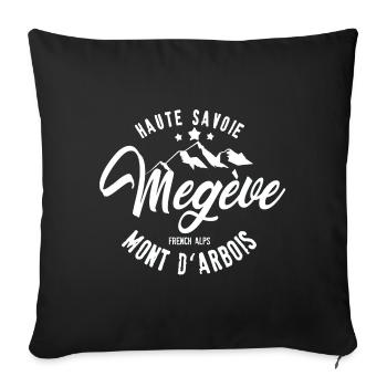 Megève Mont D arbois - Sofa pillowcase 17,3'' x 17,3'' (45 x 45 cm) - black - Front
