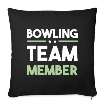Bowling Team - Sofakissenbezug 45 x 45 cm - Schwarz - Vorne