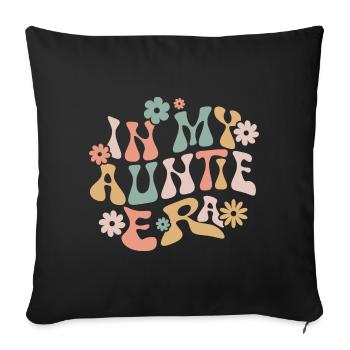 In My Auntie Era Baby Announcement for Aunt - Housse de coussin décorative 45 x 45 cm - noir - Devant