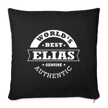 Elias world s best gift name elias - Sofa pillowcase 17,3'' x 17,3'' (45 x 45 cm) - black - Front
