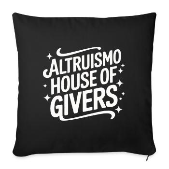 Altruisme Don désintéressé Donner d’école - Housse de coussin décorative 45 x 45 cm - noir - Devant