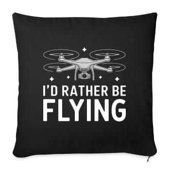 Dronen Pilot Quadrocopter Drone - Sofakissenbezug 45 x 45 cm - Schwarz - Vorne