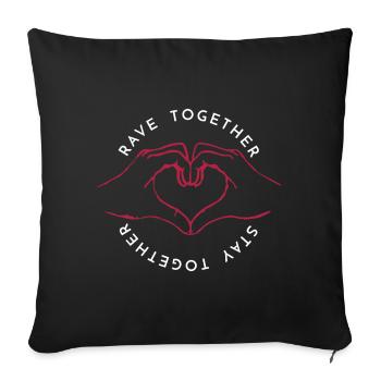 Rave Together - Chemise de couple Stay Together - Housse de coussin décorative 45 x 45 cm - noir - Devant
