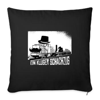 Ein Kluger Schachzug! Schach Spruch Wortspiel - Sofakissenbezug 45 x 45 cm - Schwarz - Vorne