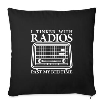 CB Funk Amateur Funker Radio Hobby Geschenk - Sofakissenbezug 45 x 45 cm - Schwarz - Vorne