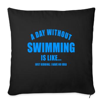 UNE JOURNÉE SANS NAGEURS NAGEURS NATATION NATATION - Housse de coussin décorative 45 x 45 cm - noir - Devant