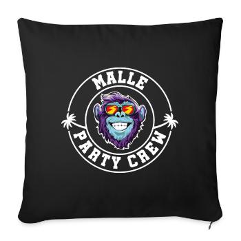 Malle Party Crew Monkey Monkey - Sofa pillowcase 17,3'' x 17,3'' (45 x 45 cm) - black - Front