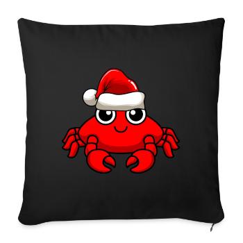 Krabbe Comic Weihnachten - Sofakissenbezug 45 x 45 cm - Schwarz - Vorne