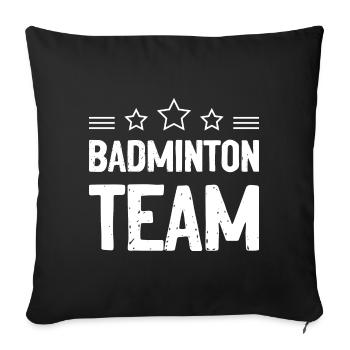 Badminton Team Mannschaft - Sofa pillowcase 17,3'' x 17,3'' (45 x 45 cm) - black - Front