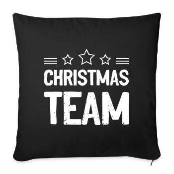 Christmas Team - Sofa pillowcase 17,3'' x 17,3'' (45 x 45 cm) - black - Front