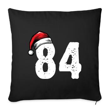 84 Zahl Weihnachten - Sofakissenbezug 45 x 45 cm - Schwarz - Vorne