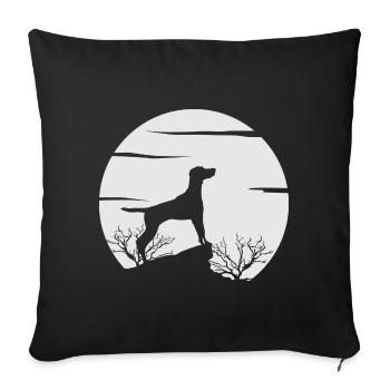 Vizsla - Sofa pillowcase 17,3'' x 17,3'' (45 x 45 cm) - black - Front