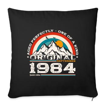 40th Birthday Original September 1984 Volume 84 - Sofa pillowcase 17,3'' x 17,3'' (45 x 45 cm) - black - Front