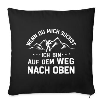 Hiking Hikers Hike Mountains Forest - Sofa pillowcase 17,3'' x 17,3'' (45 x 45 cm) - black - Front