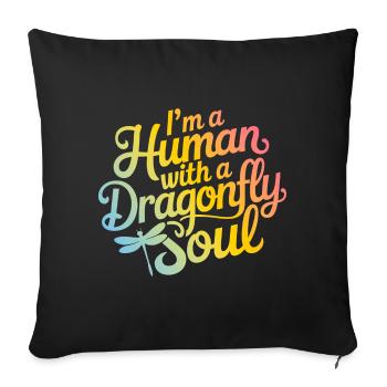 Libellule Libellules Insectes Nature - Housse de coussin décorative 45 x 45 cm - noir - Devant
