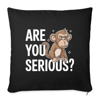 Monkey Monkey Animal Gorilla Chimpanzee - Sofa pillowcase 17,3'' x 17,3'' (45 x 45 cm) - black - Front