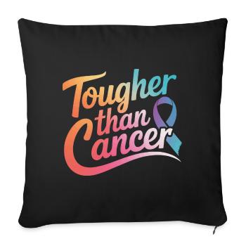 Sensibilisation au cancer Cancer Cancer du sein - Housse de coussin décorative 45 x 45 cm - noir - Devant